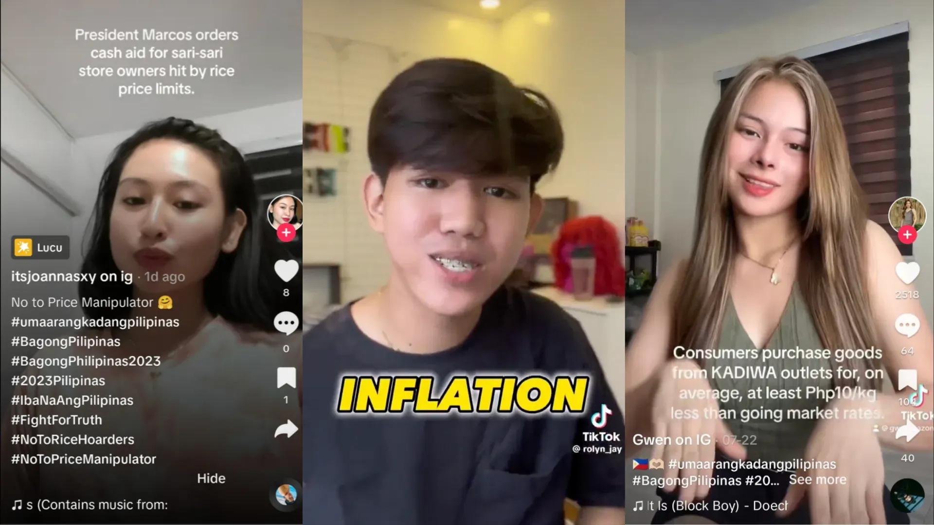 Screenshots from TikTok
