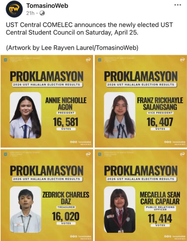 Screenshot from TomasinoWeb/Facebook